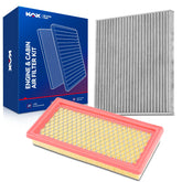 KAX front packaging showing both engine and cabin filters and quick install benefit