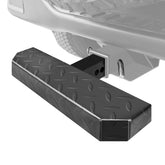 KAYCENTOP front view of hitch step showing stable platform and bumper protection