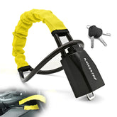 KAYCENTOP front view of yellow lock showing visible theft deterrent