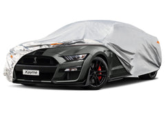 kayme front view on Mustang showing full fit and protection