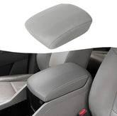 KBH front view of gray armrest cover showing exact fit and clean look