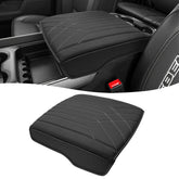 KBH center console cover front view showing fit and black-gray style