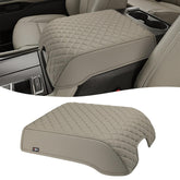 KBH front view of stone gray console cover showing fit and protection