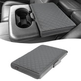 KBH front view of armrest cover protecting console lid and enhancing comfort