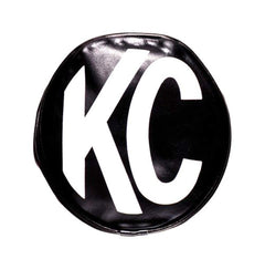 KC 6-inch black vinyl cover front view showing logo and lens protection