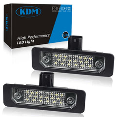 KDM front assembly close-up showing clean lens and bright output for improved plate visibility