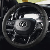KEAIDAP front view of steering wheel cover showing full fit and improved styling
