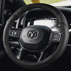 KEAIDAP front view of steering wheel cover showing full fit and improved styling