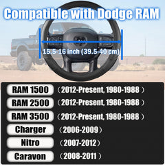 KEAIDAP installed on Dodge RAM steering wheel showing upgraded interior comfort