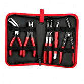 KEAIKE leather case with five disconnect pliers for organized transport