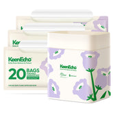 KeenEcho front packaging showing 60 purple disposable bags and product benefits
