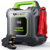 KeenPower front view showing compact jump starter and instant-start benefit
