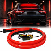 Keiurot front view of 40-inch brake light showing sleek profile and bright red output