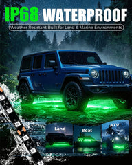 Keiurot strip undercar car underglow demonstrating bright green accent
