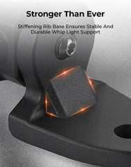 KEMIMOTO angle adjustment detail showing single-bolt tilt for easy positioning benefit
