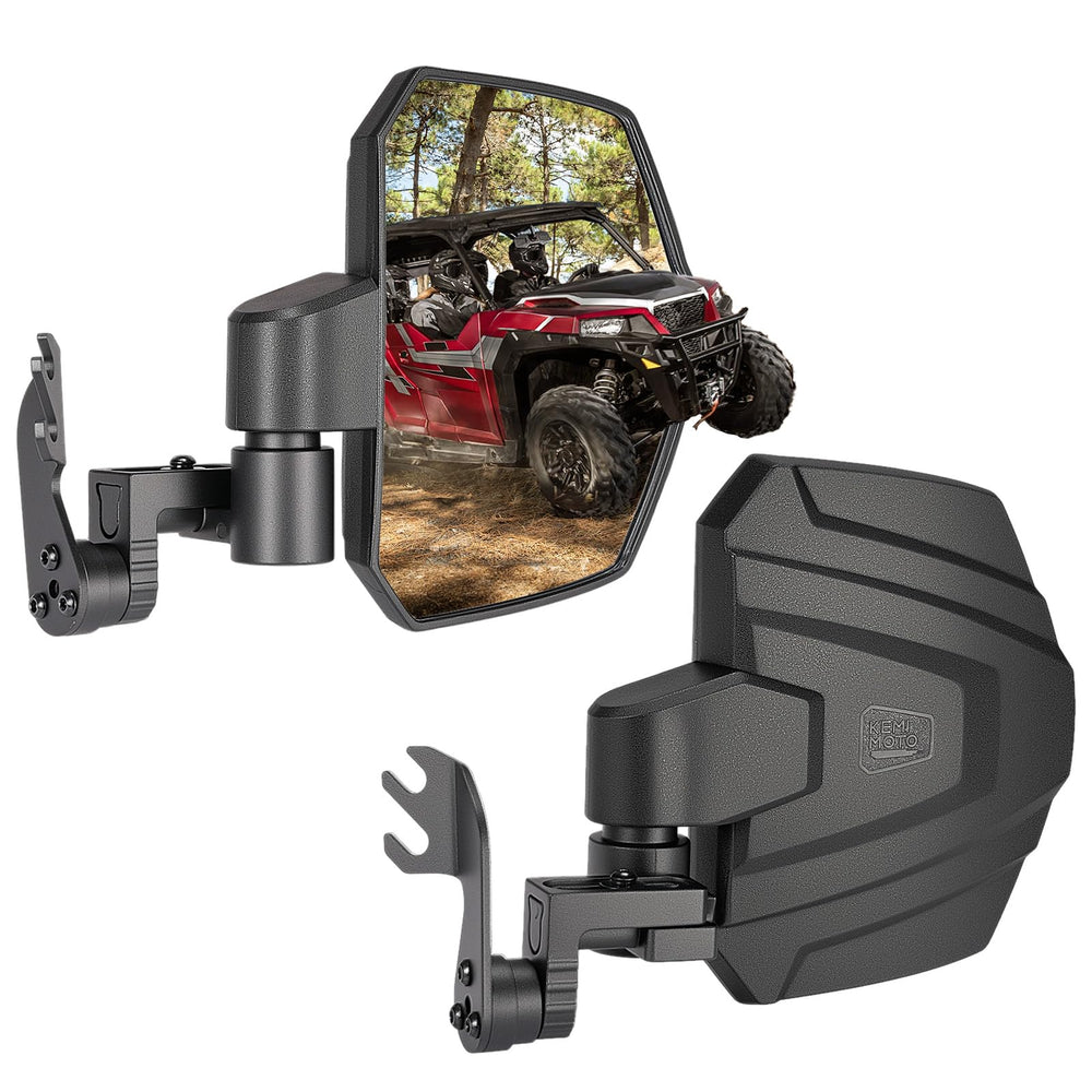 KEMIMOTO mirror front view showing large reflective surface for clearer rear vision