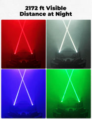 KEMIMOTO colored beams cutting through dusty trail for improved night visibility