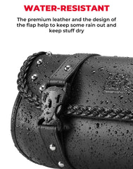 KEMIMOTO close-up of PU leather texture demonstrating durable finish