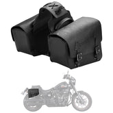 KEMIMOTO front view of saddlebags showing neat profile and added storage benefit