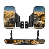 KEMIMOTO front view of mirror set showing complete packaging and quick install benefit