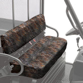 KEMIMOTO camo seat cover front view showing snug fit and protective look