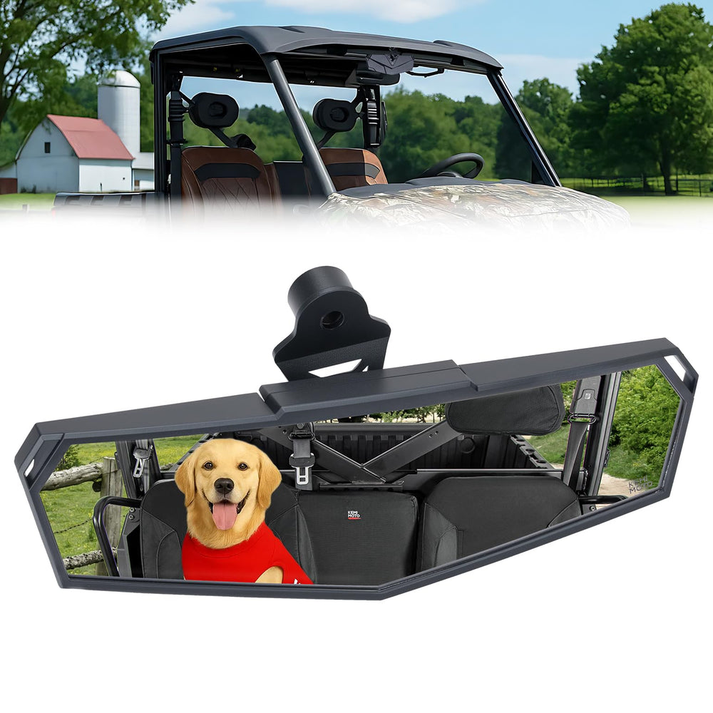 KEMIMOTO front view showing mirror and mounting kit for quick installation benefit