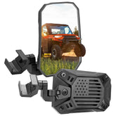 KEMIMOTO front view of national flag style mirror showing fit and finish benefits