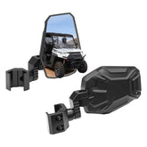 KEMIMOTO front view showing both mirrors and mounting hardware improving visibility