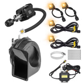 KEMIMOTO front view showing column switch and four amber lights for clear signaling