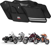 KEMIMOTO front view installed in saddlebag showing neat organization and quick access