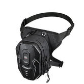KEMIMOTO front view of thigh bag showing secure closure and compact profile