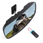 KEMIMOTO front view mirror assembly showing fit and wide-angle benefit