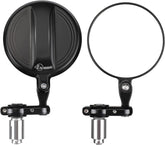KEMIMOTO front view mirror assembly showing robust aluminum housing and shape for clearer vision