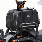 KEMIMOTO front view mounted on motorcycle showing secure fit and stability