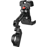 KEMIMOTO front view of mounted phone showing secure grip and visibility