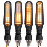 KEMIMOTO front view of four LED turn signals showing compact design and visibility