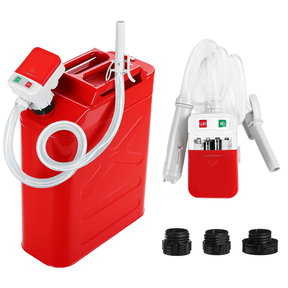 KEMIMOTO pump front view showing compact body and nozzle for quick transfers