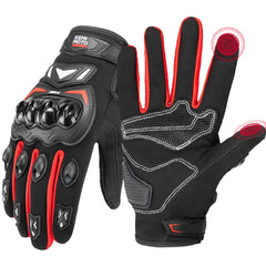 KEMIMOTO gloves front view showing fit and wrist closure for secure control