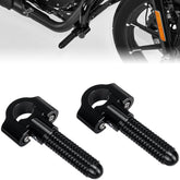 KEMIMOTO front view of highway peg showing clamp and platform benefit comfort