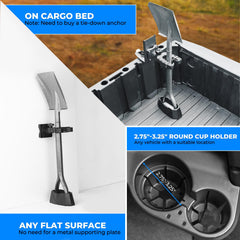 KEMIMOTO mounted in cargo bed illustrating bolt-on installation and secure storage
