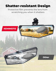 KEMIMOTO mirror installed on UForce demonstrating improved rear sightlines