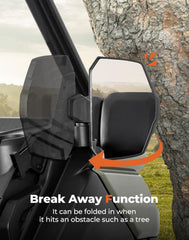 KEMIMOTO mirror surface reflection detail offering wide-angle rear coverage