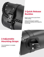 KEMIMOTO bag mounted on handlebars providing stable storage benefit