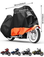 KEMIMOTO side profile fitted over saddlebags demonstrating tailored fit