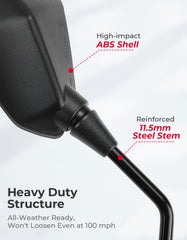 KEMIMOTO bent stem detail highlighting sturdy 11.5mm stem that reduces vibration