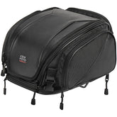 KEMIMOTO tail bag front view showing compact storage and secure fastening