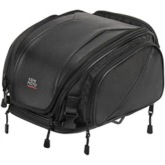 KEMIMOTO tail bag front view showing compact storage and secure fastening