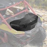 KEMIMOTO front view of X3 bed box showing compact trunk and robust shape benefits secure storage