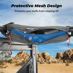 KEMIMOTO zipper and protective flap detail for water resistance