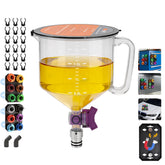 KENUOS funnel front view showing large capacity for single-bottle pours